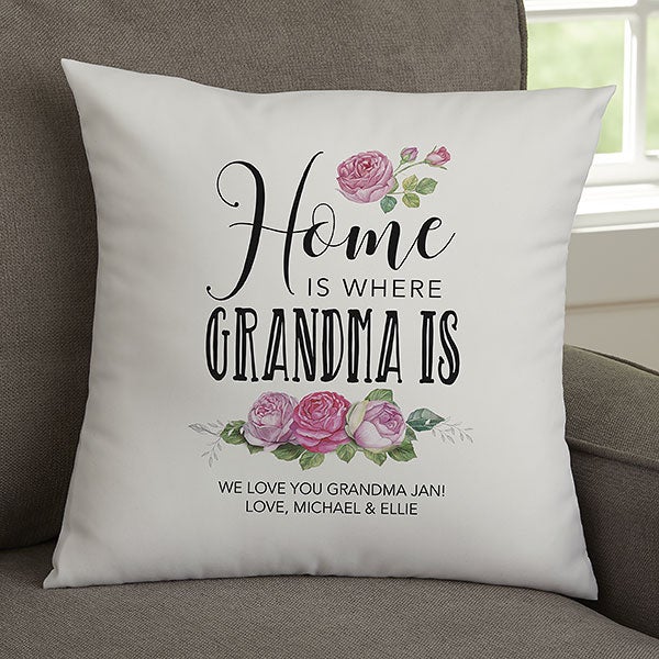 Home Is Where Mom Is Personalized Throw Pillows - 19324
