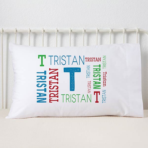 Personalized Kids Pillowcases Repeating Boy Name