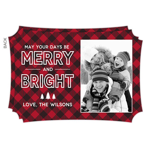 Custom Photo Christmas Cards - Merry & Bright - 19341