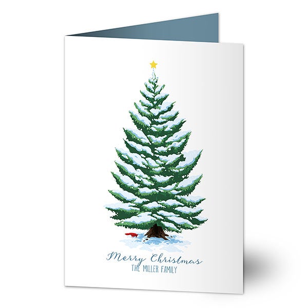Personalized Christmas Cards - Evergreen Christmas - 19346
