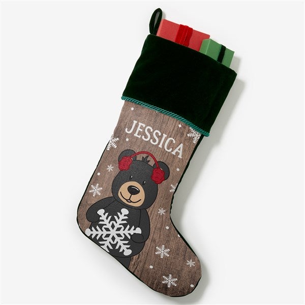Personalized Christmas Stockings - Holiday Bear Family - 19348