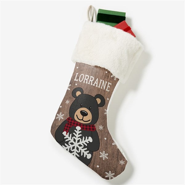 Personalized Christmas Stockings - Holiday Bear Family - 19348