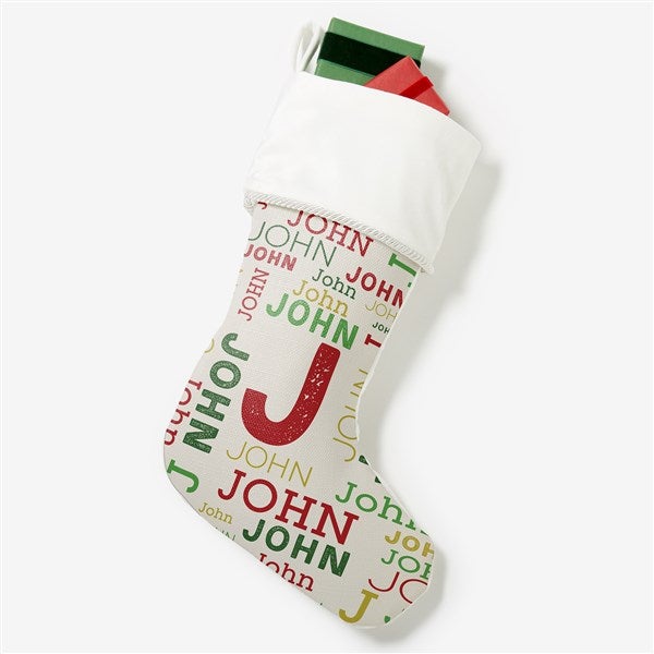Personalized Christmas Stockings For Kids - Name & Monogram - 19353