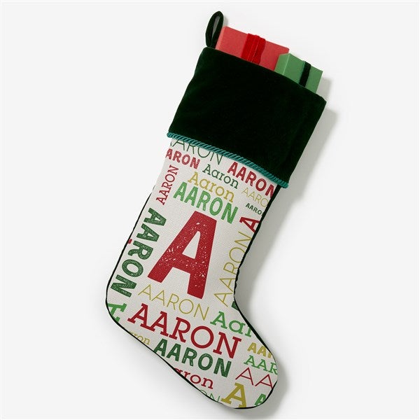 Personalized Christmas Stockings For Kids - Name & Monogram - 19353