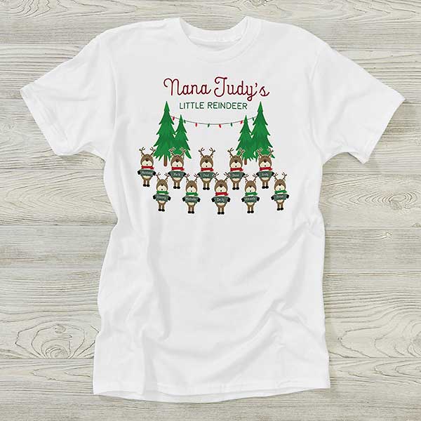 Personalized reindeer tshirts Family Xmas present Fun christmas shirts high quality cotton t-shirt Xmas family outfits Jolly christmas gift