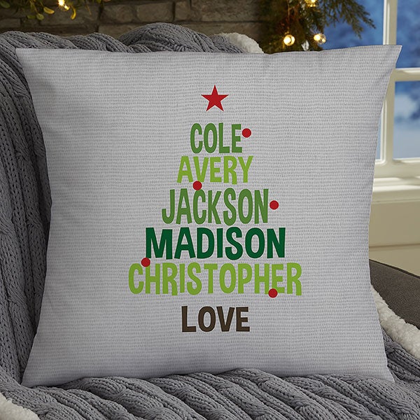 Personalized Family Christmas Pillow