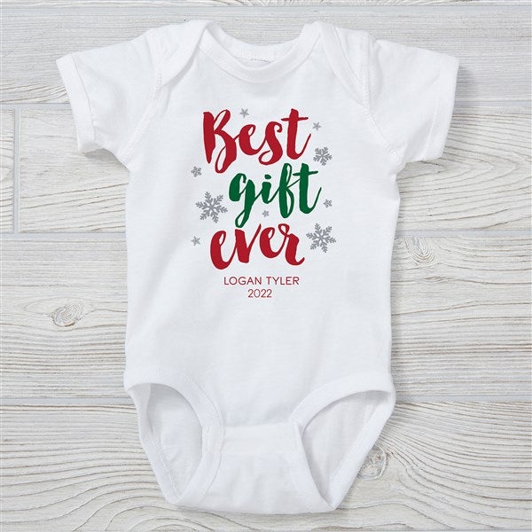Embroidered Gift Unisex Personalised First Christmas Baby Vest Bodysuit