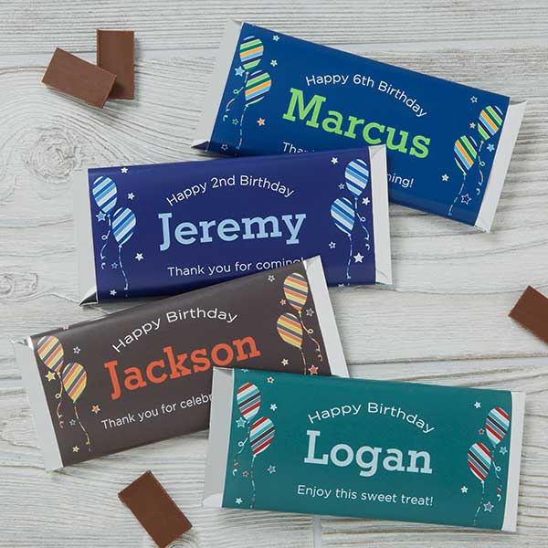 Personalized Candy Bar Wrappers - Birthday Boy - 19402