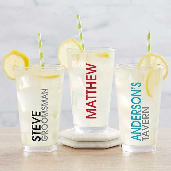 Personalized Pint Glasses - Bold Name - 19407