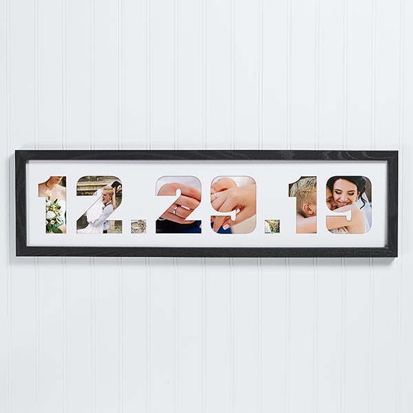 Wedding Date Photo Collage Picture Frame