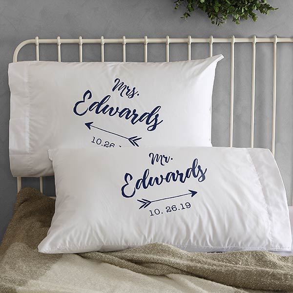 Personalized Wedding Pillowcases Sparkling Love Personalized Wedding Pillowcases Sparkling Love 19431