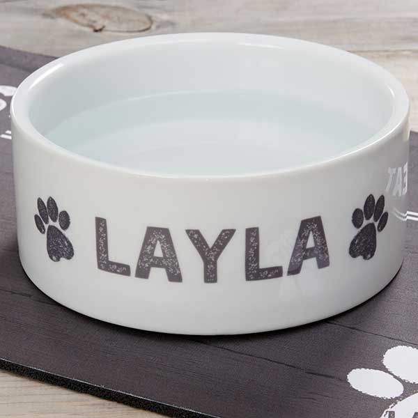 Farmhouse Personalized Large Dog Bowls