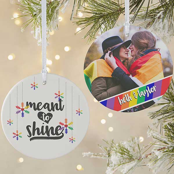 Personalized Gay Pride Ornament - Love Wins - 19447