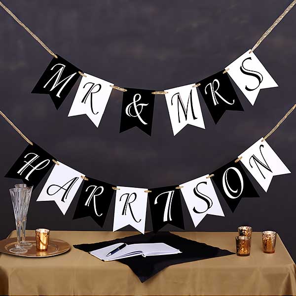 Personalized Wedding Bunting Banner - 19448