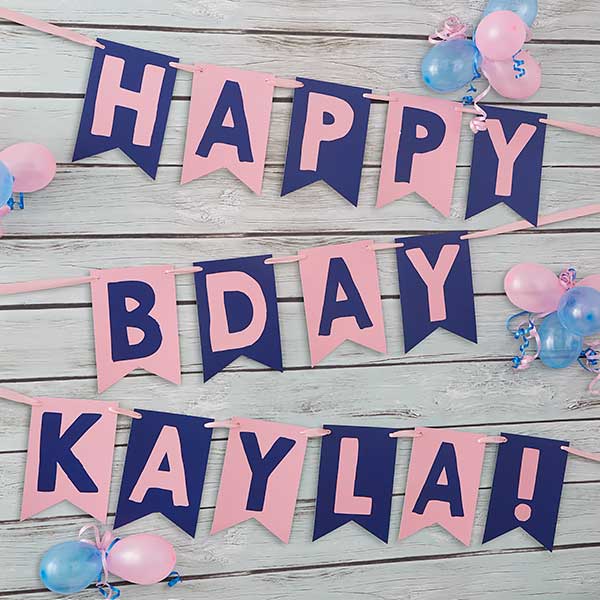 Personalized Birthday Party Bunting Banner - 19450