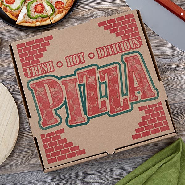 Engraved Wood Pizza Peel Gift Set Family Pizzeria