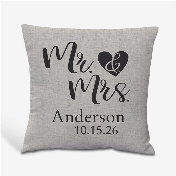 Personalized Throw Pillows - Elegant Couple - 19458