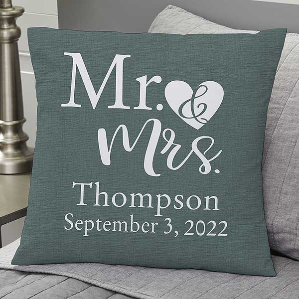 Elegant Couple Personalized 18" Throw Pillow - On Sale Today!