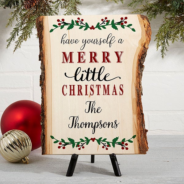 Personalized Basswood Plank Signs - Merry Christmas - 19470