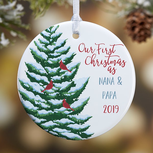 Personalized Grandparent's First Christmas Ornaments Grandparent's First Christmas Personalized Ornament - Personalized Grandparent's First Christmas Ornaments
