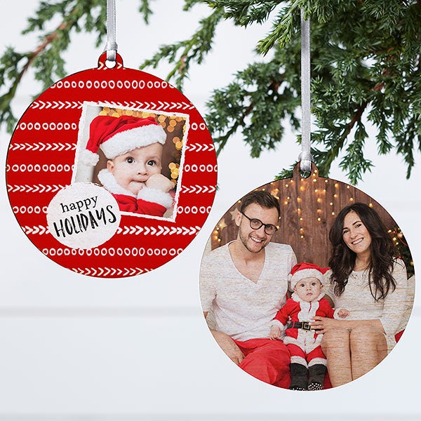 Personalized Christmas Photo Message Ornaments - 19482
