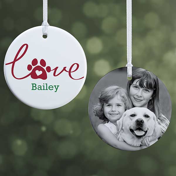 Personalized Dog Ornaments - Love Has 4 Paws - 19485