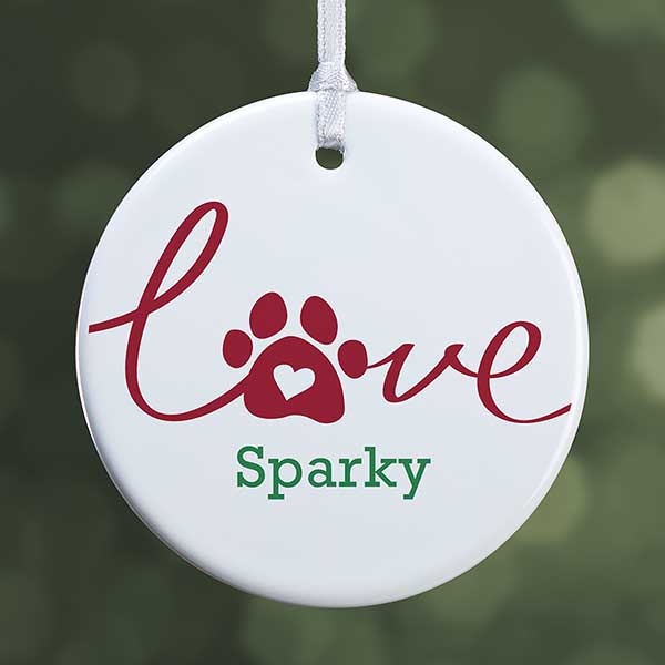 Personalized Dog Ornaments - Love Has 4 Paws - 19485