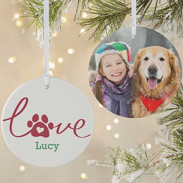 Personalized Dog Ornaments - Love Has 4 Paws - 19485