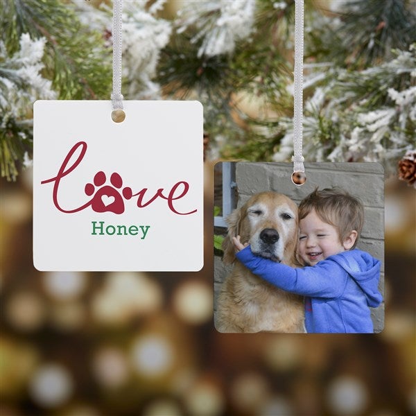 Personalized Dog Ornaments - Love Has 4 Paws - 19485