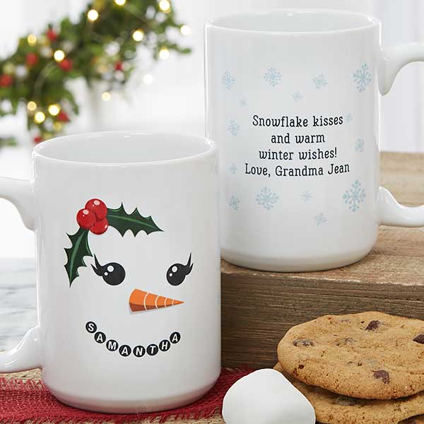Personalized Christmas Mugs - Snowman Characters - 19489