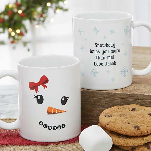 Personalized Christmas Mugs - Snowman Characters - 19489