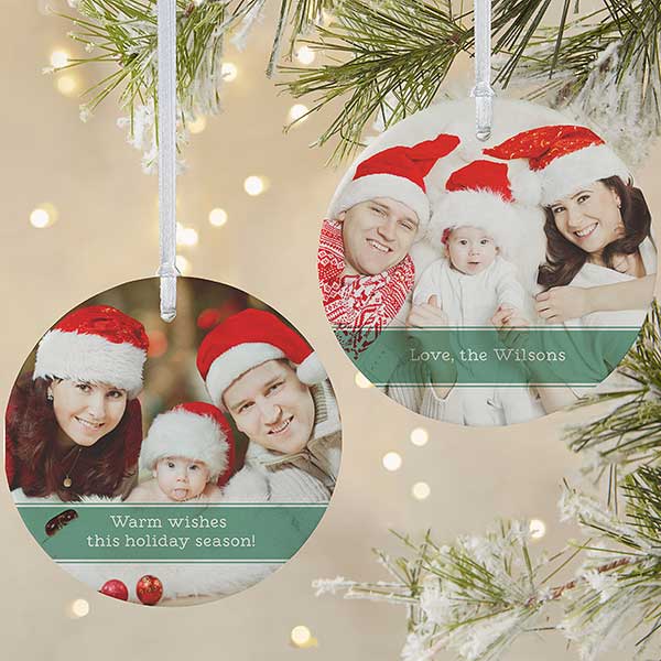 Personalized Photo Ornaments - Photo & Message - 19500