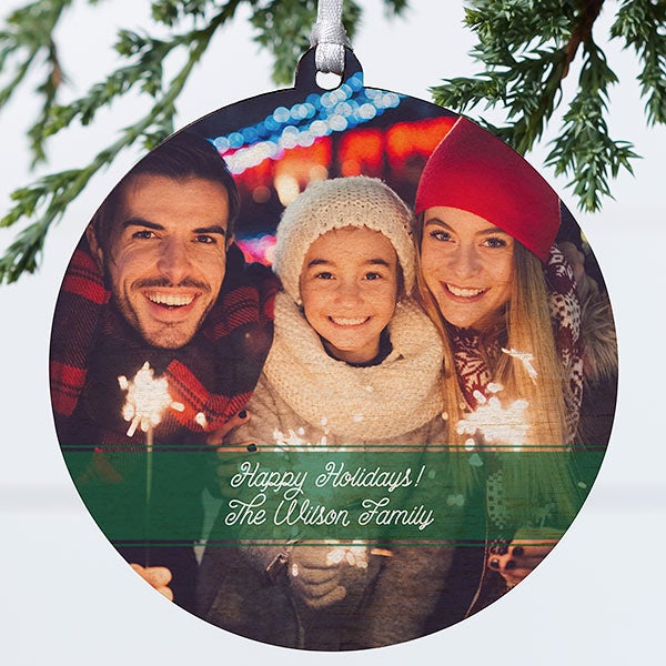 Personalized Photo Ornaments - Photo & Message - 19500