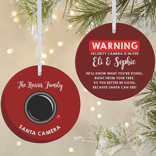 Personalized Santa Cam Ornaments - 19505