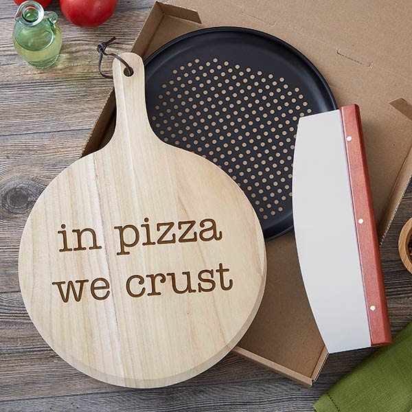 Personalized Pizza Peel 3 Piece Gift Set - 19528