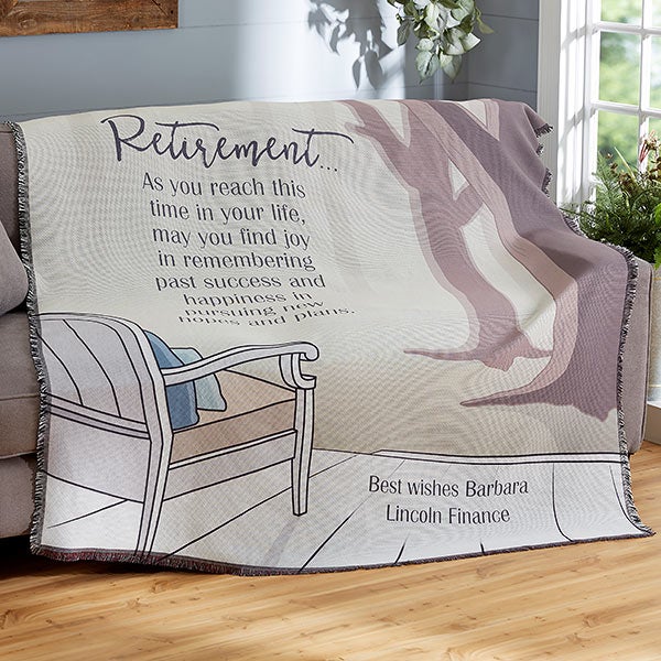 Personalized Retirement Throw Blanket - Embrace The Future - 19548