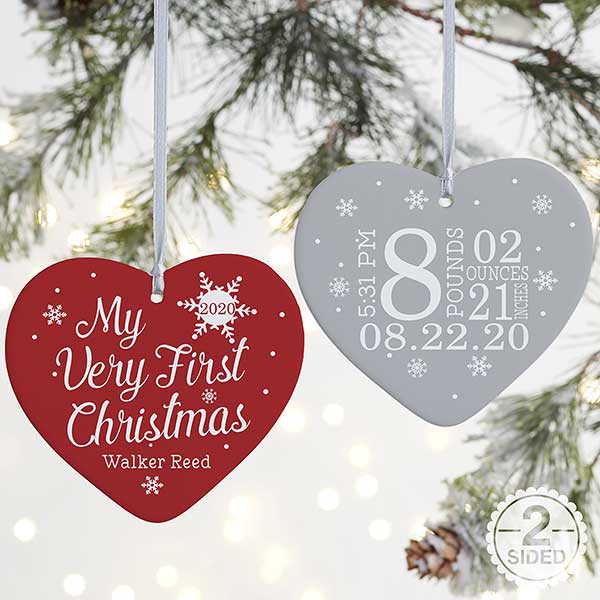 personalized baby first xmas ornaments