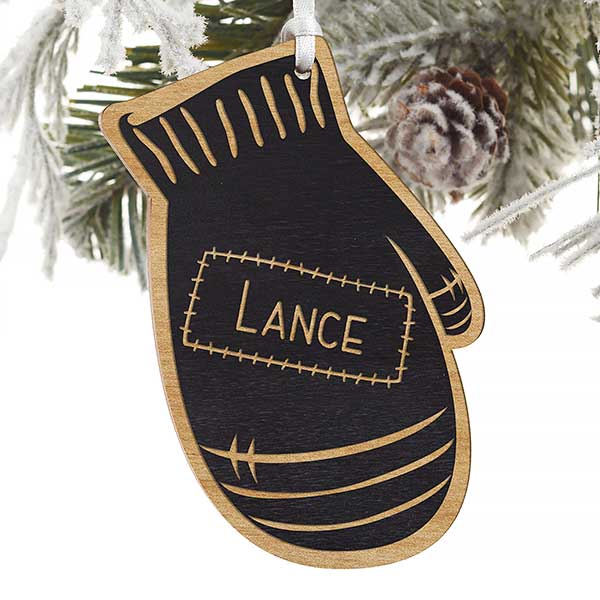Engraved Christmas Ornaments - Family Winter Mittens - 19563