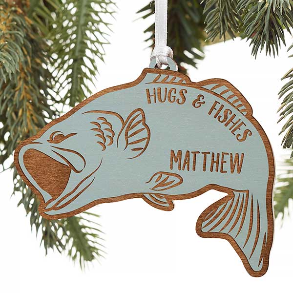 Personalized Bass Fishing Ornament - 19564