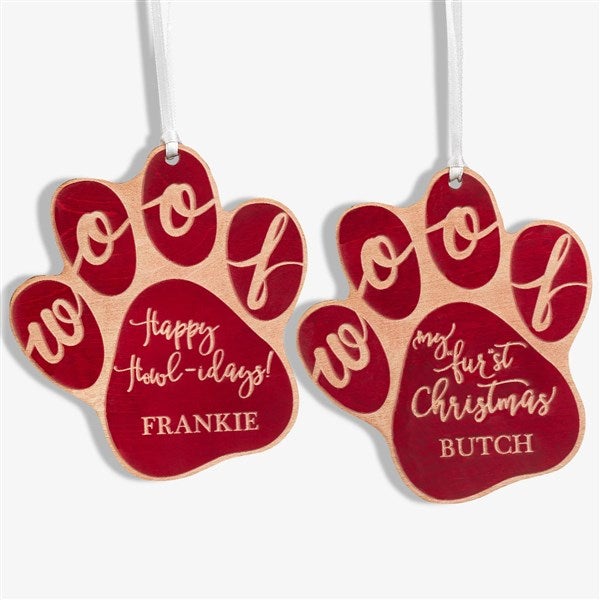 Happy Howl-idays Personalized Dog Ornament - 19567