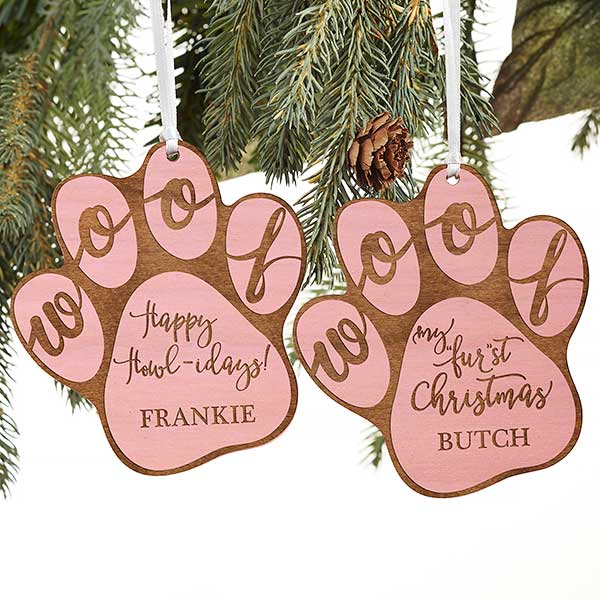Happy Howl-idays Personalized Dog Ornament - 19567
