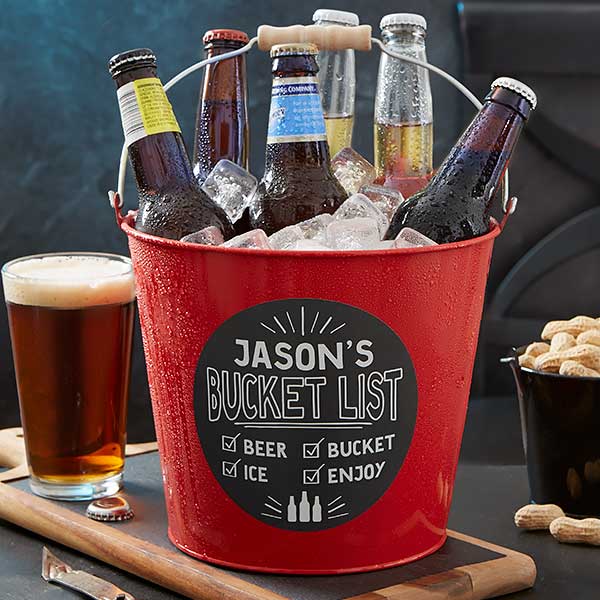 Personalized Metal Beer Buckets - Bucket List - 19576