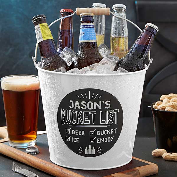 Personalized Metal Beer Buckets - Bucket List - 19576