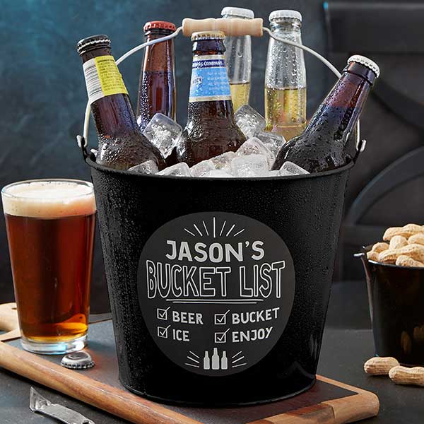 Personalized Metal Beer Buckets - Bucket List - 19576