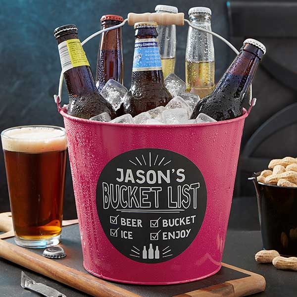 Personalized Metal Beer Buckets - Bucket List - 19576