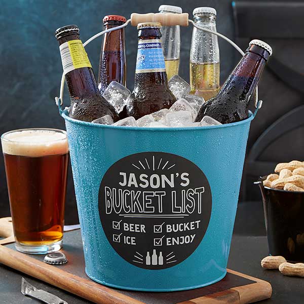 Personalized Metal Beer Buckets - Bucket List - 19576