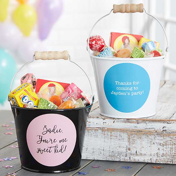 Personalized Mini Metal Party Favor Buckets