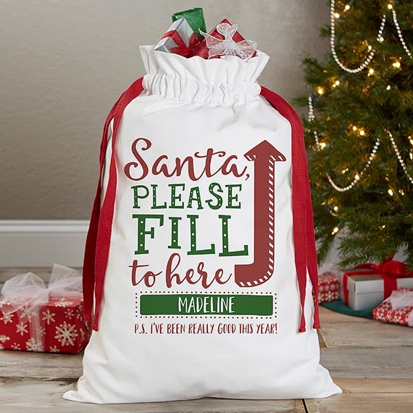Christmas Santa Sack Personalised Santa Sack Add Any Name