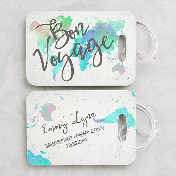 The Journey Personalized Luggage Tag 2 Pc Set