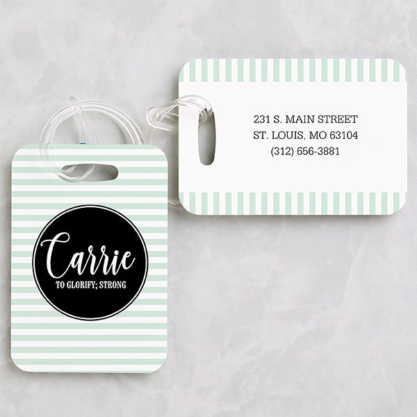 Patterned Name Meaning Personalized Luggage Tag Set